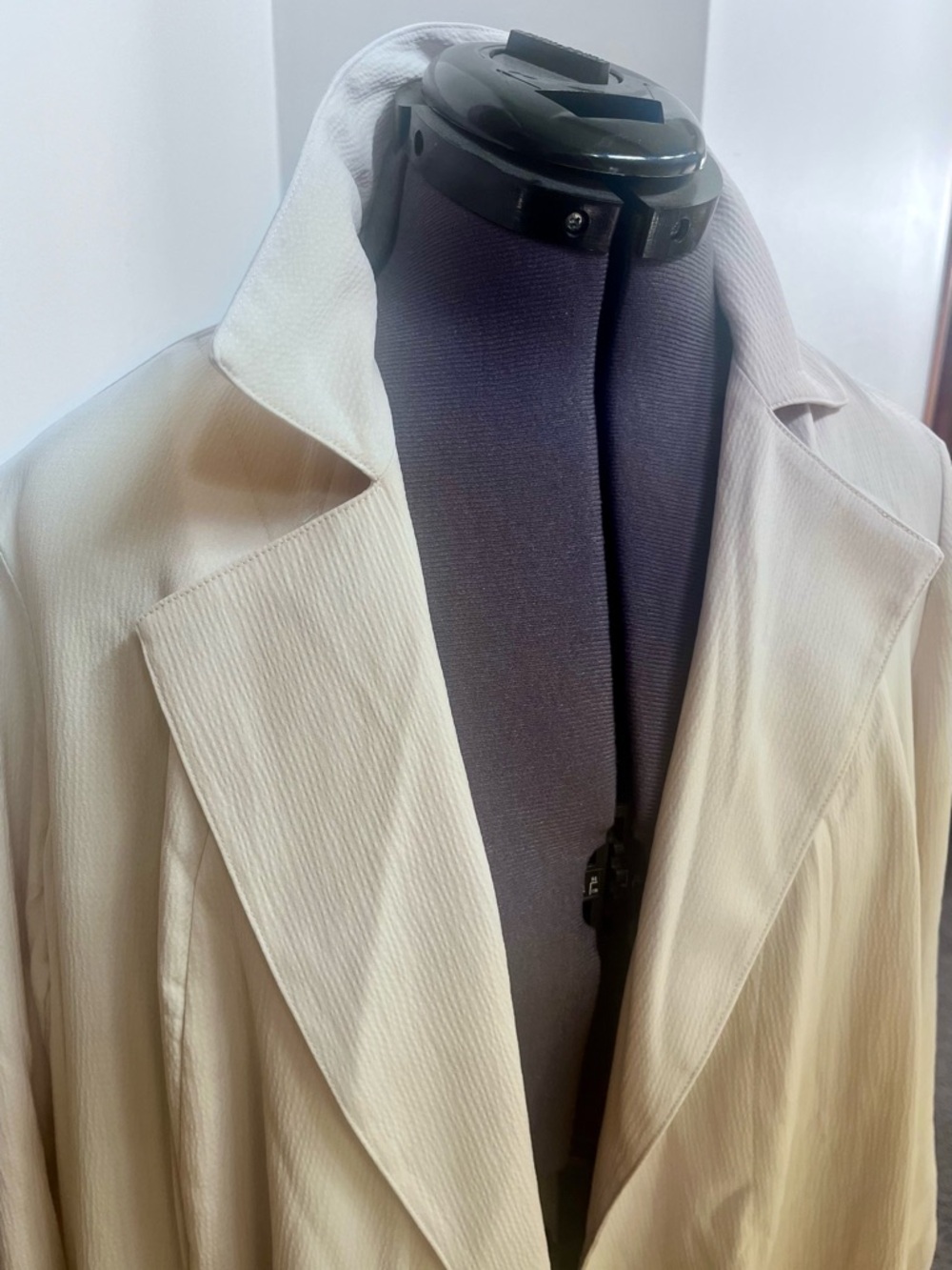 J. Jill Light Beige Drape Trench Coat - Picture 2 of 5